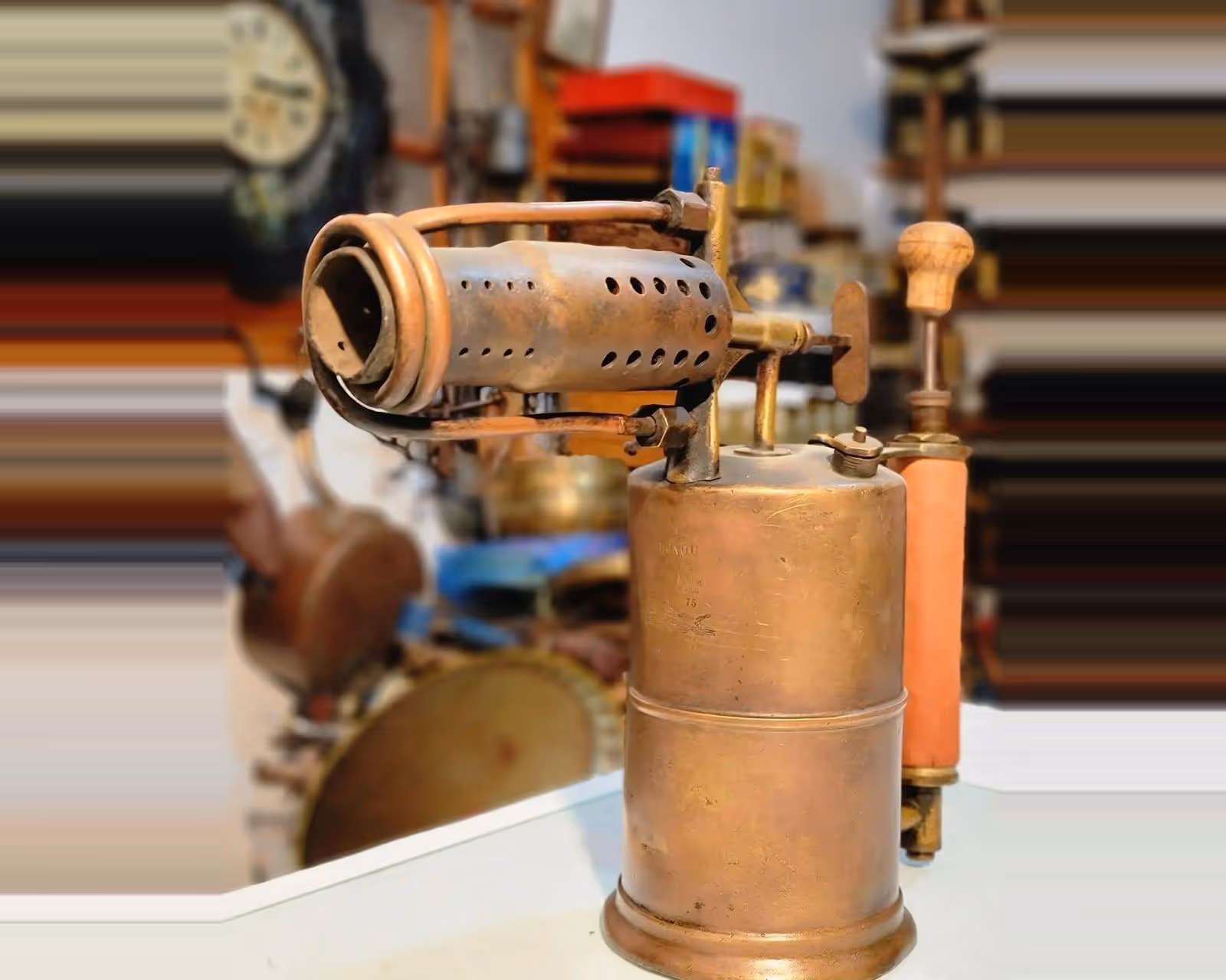 Grande et rare lampe à souder RENOU