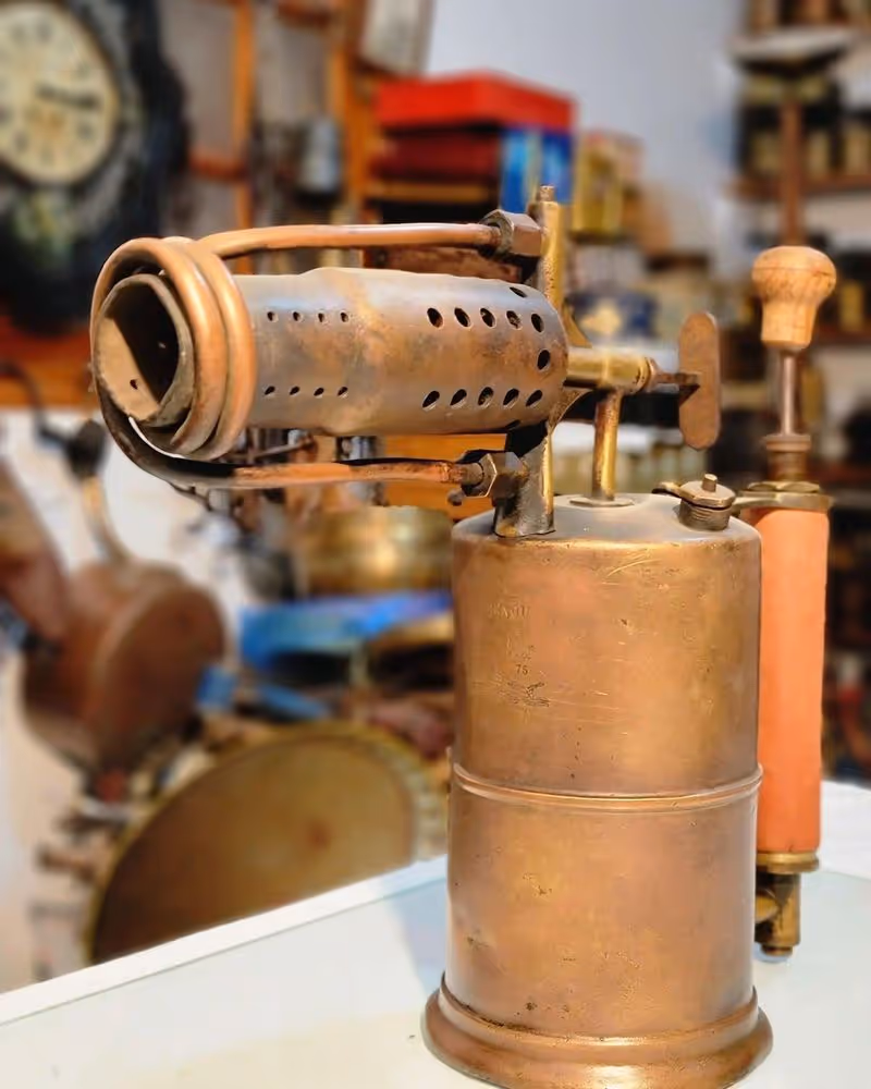 Grande et rare lampe à souder RENOU